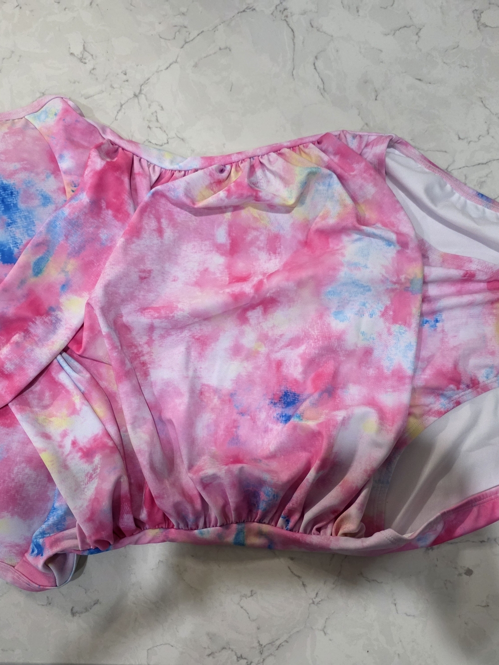 Women's Pink Tie-Dye One-Piece Swimsuit